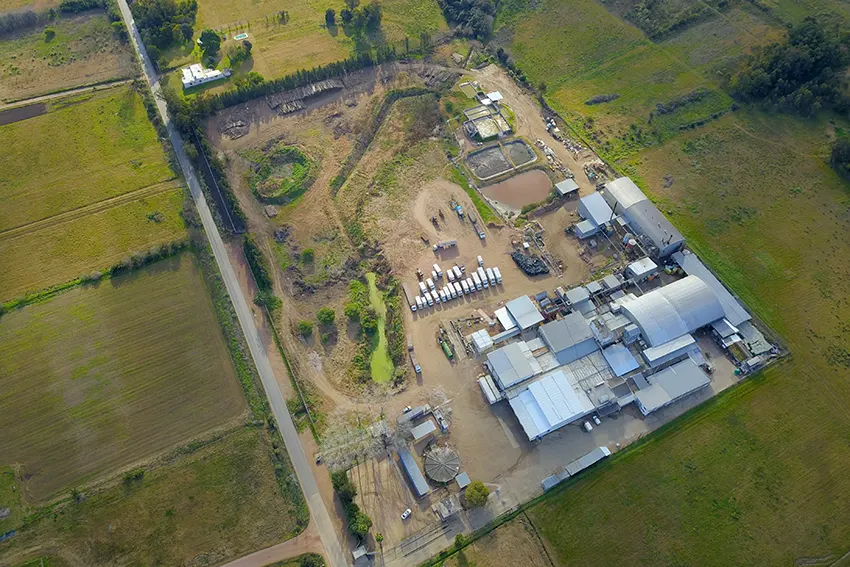 vista aérea planta avícolas del oeste